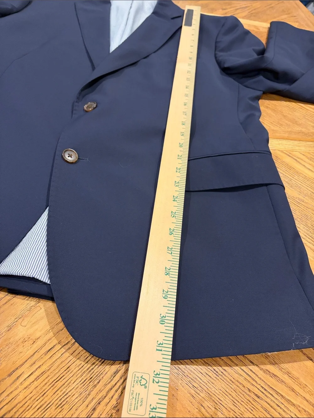Brooks Brothers Explorer Madison Fit Navy Wool Blazer 46R Two Button Sports Coat